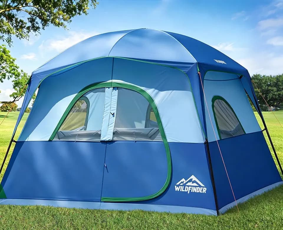 WildFinder Camping Tent 6 Person, Family Tent with Rainfly