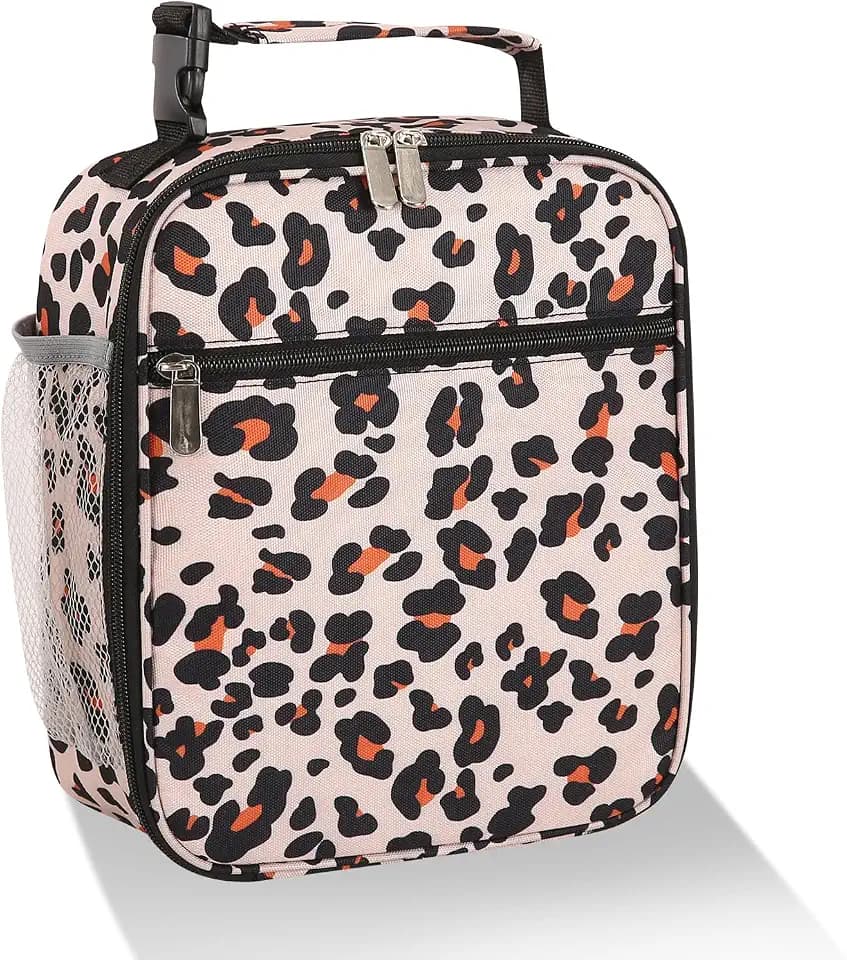 Lovoeo Lunch box Lunch bag for men women Insulated Lunchbox Lunch bags for Work Picnic Travel (Leopard)