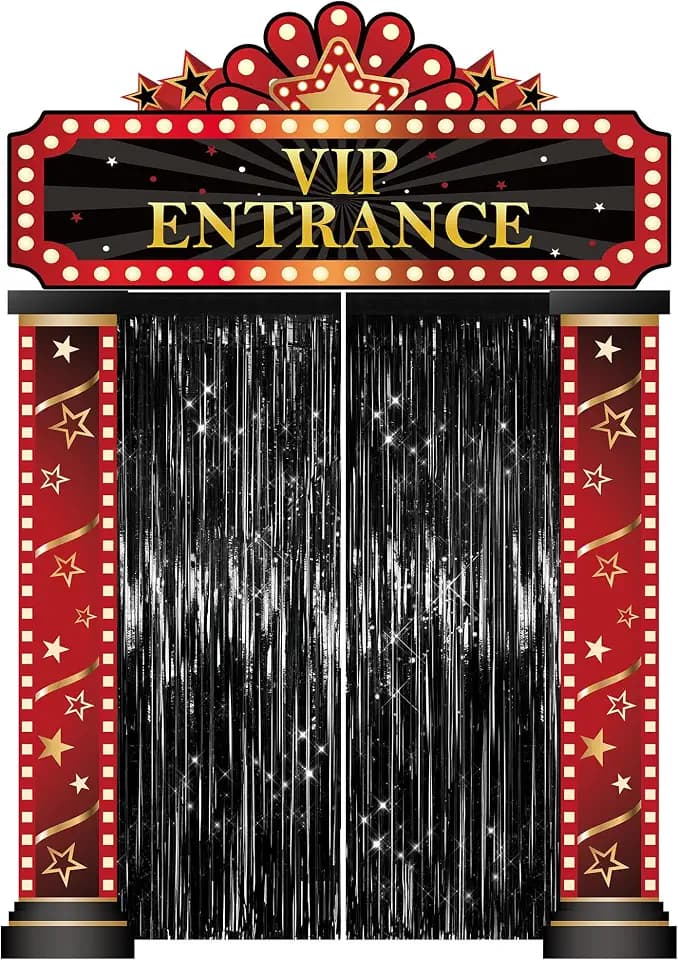 5 Pcs Movie Night Porch Sign Banner, Movie Theme Party Decorations