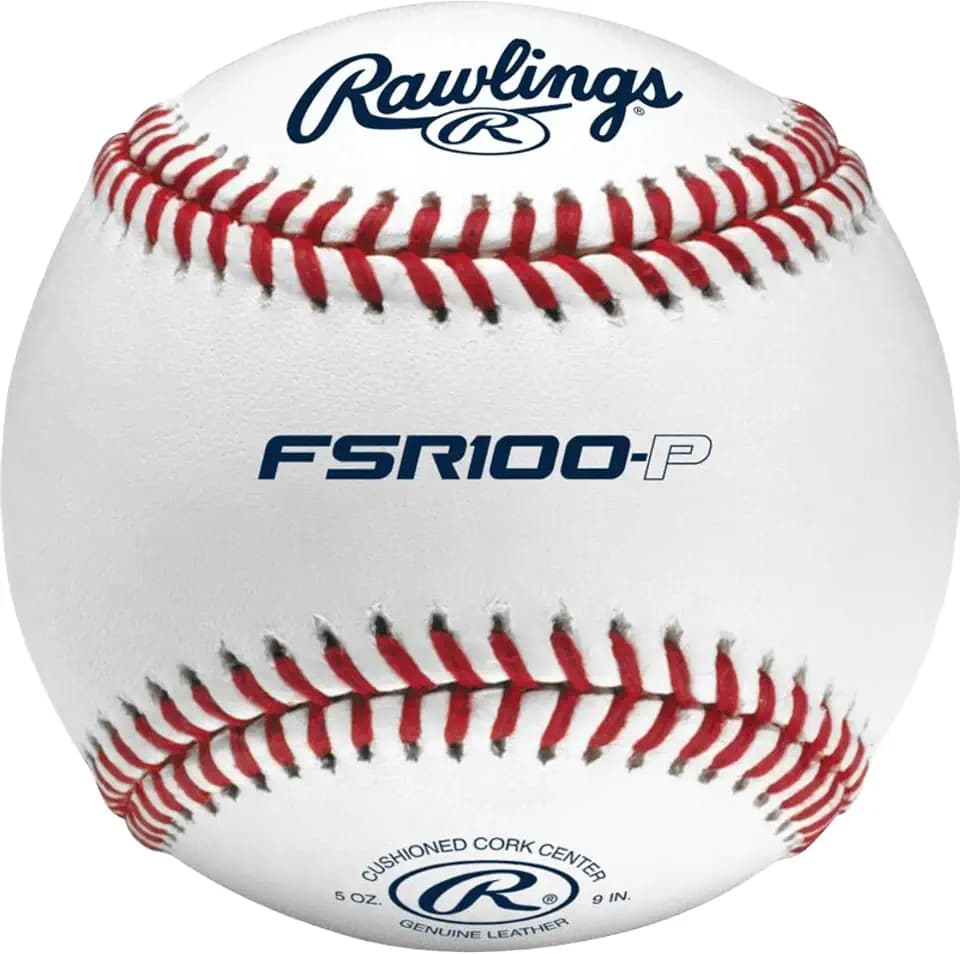 Rawlings | Practice Baseballs | R100-P or FSR100-P Baseballs | Collegiate, High School & Youth | Flat or Raised Seam Options