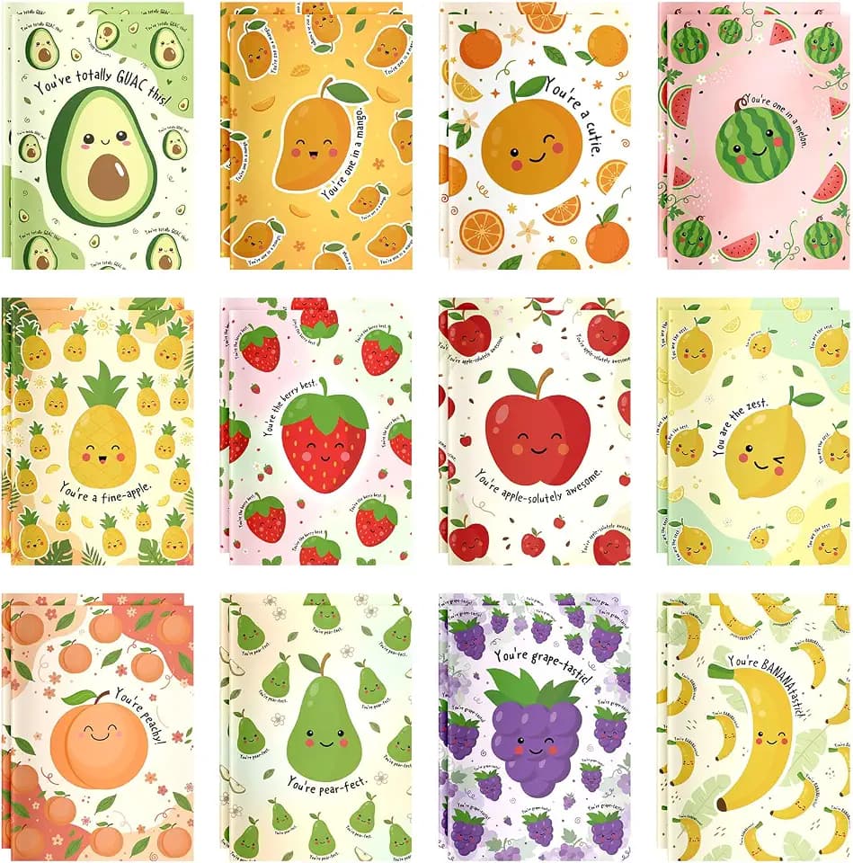 Flutesan Mini Pocket Notebook Bulk Inspirational Notepads, 48 Sets