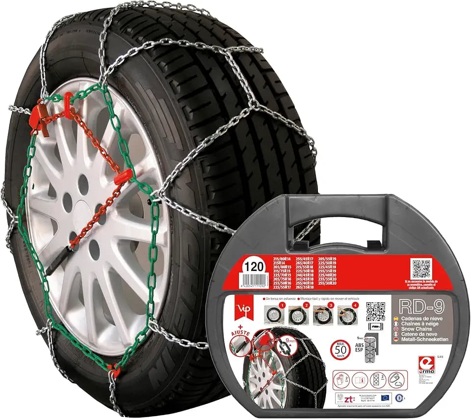 RD9 Schneeketten aus Metall, RD9 mm, Größe Nr. 120