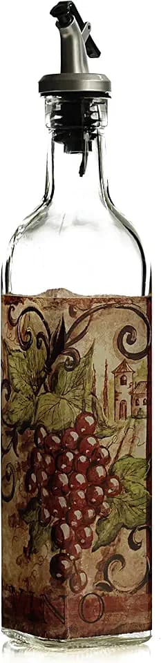 Grant Howard Vino Oil &Vinegar Glass Cruet, 16 oz, Multicolored