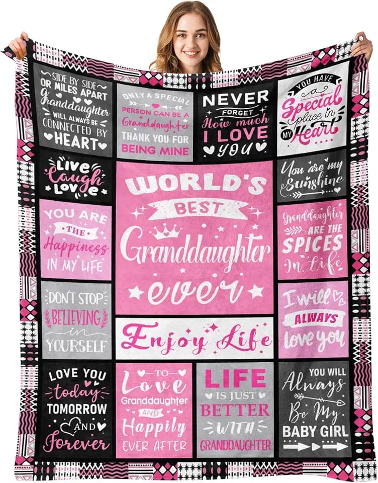Granddaughter Gifts from Grandma, Granddaughter Blanket 50"x60"