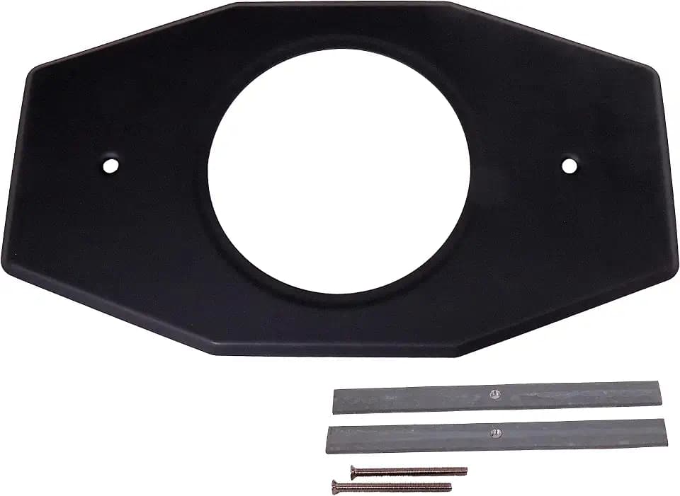 Westbrass One-Hole Remodel Plate for Moen and Delta, Matte Black, D502-62