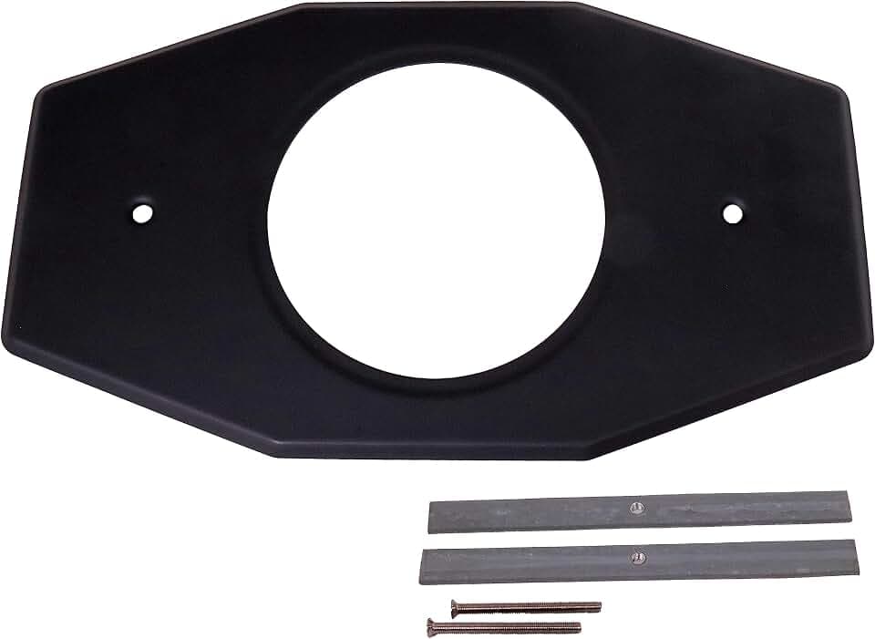Westbrass A502-62 One-Hole Remodel Cover Plate for Moen and Delta Single Handle Bathtub and Shower Valves, 13" x 7-1/2", Matte Black