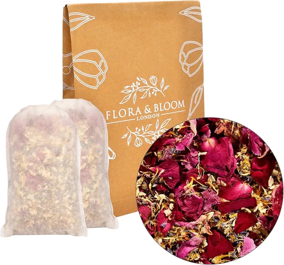 Biodegradable Confetti For 28 Guests | Dried Flowers (180g, 0.4lbs) | Wedding Confetti | Jasmine, Lavender & Rose Petals | Wedding Decorations