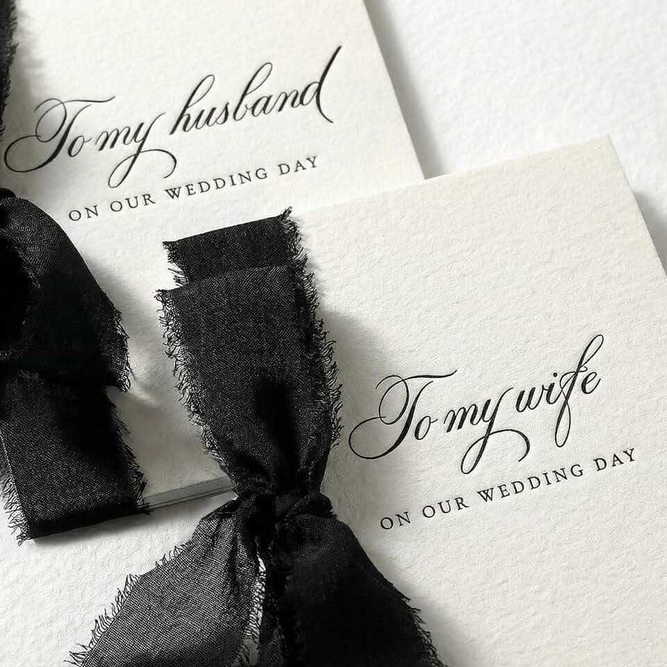 Engrowtic 2 Set Wedding Vow Books to My Husband Wife, Black