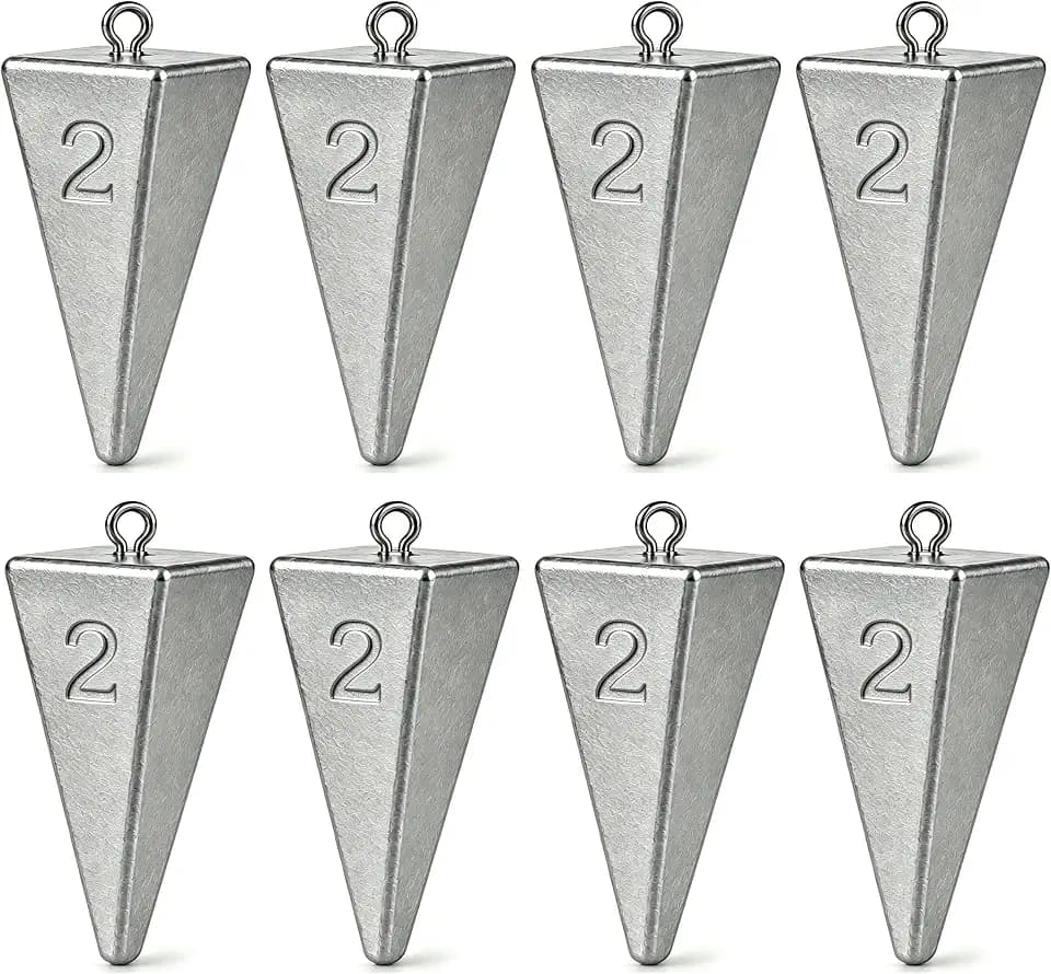 Pyramid Sinkers Fishing Weights, Surf Fishing Sinkers for Saltwater