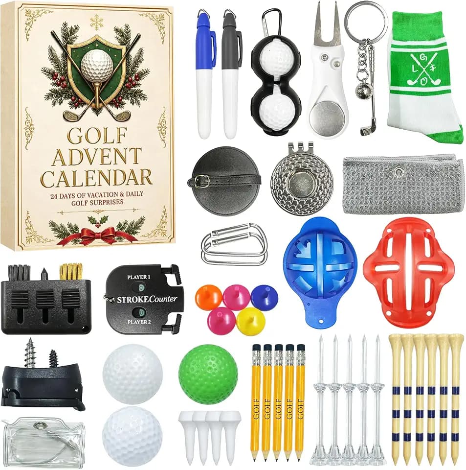 Golf Advent Calendar 2026 for Men, 24-Day Christmas Countdown Calendar