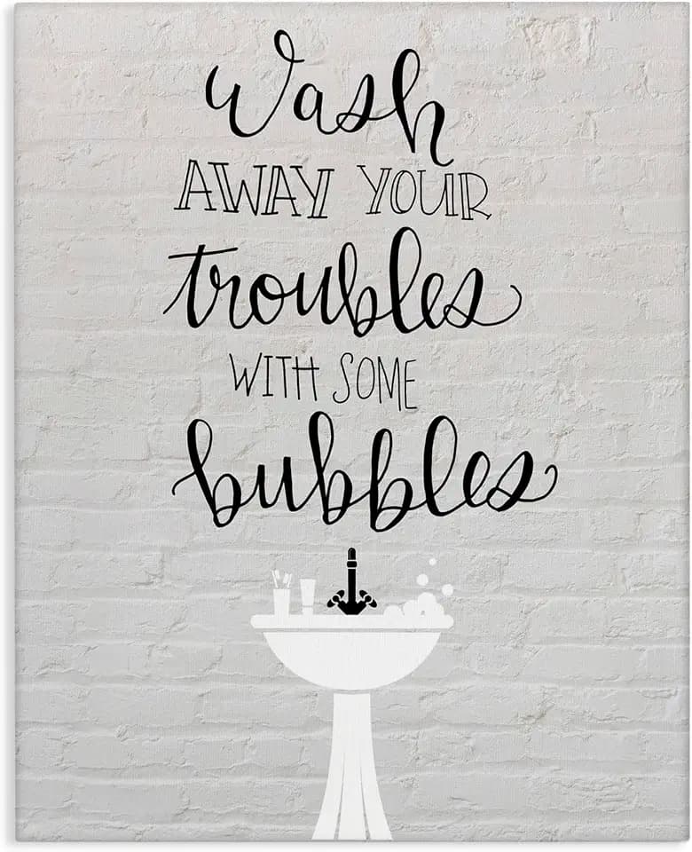 Inspirational Bathroom Sink, 24 x 30 Inch Canvas Wall Art