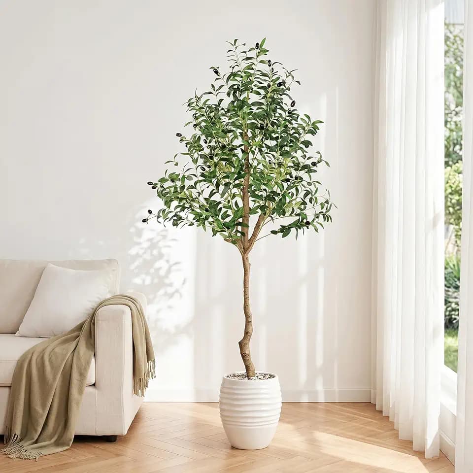6ft Artificial Olive Trees Indoor Large Faux Olive Tree with Pot
