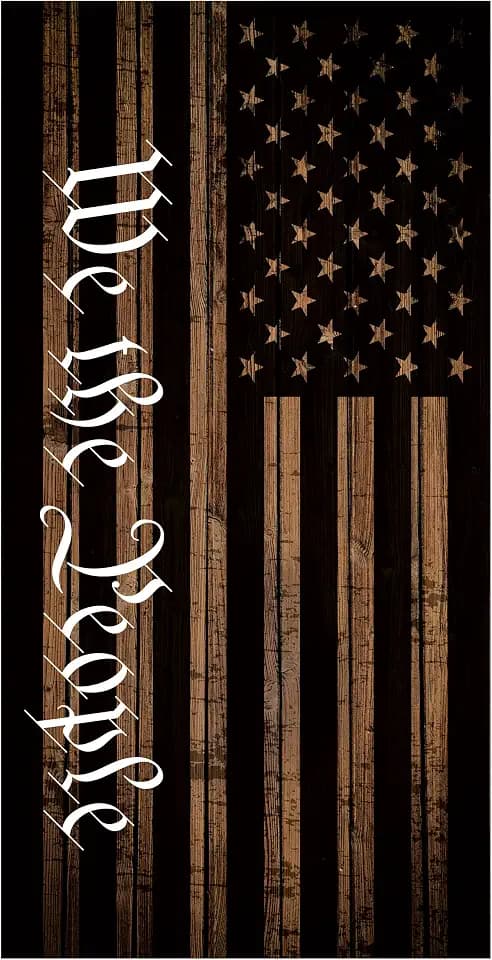 Tower Decals We The People Distressed Wood Cornhole Board Vinyl Wrap