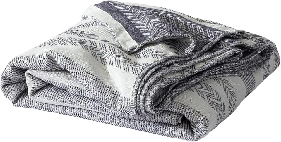King Size Blanket for Bed-70% Rayon Derived from Bamboo & 30% Cotton Breathable Cooling Blanket for Hot Sleepers,Lightweight and Soft for Summer,Navy,104x90 inches