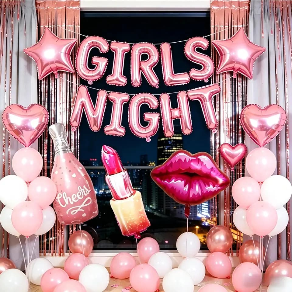 Girls Night Party Balloons Decoration Girls Just Wanna Fun Bachelorette Party Decorations Sleepover Party Girls Night Out Party Decoration