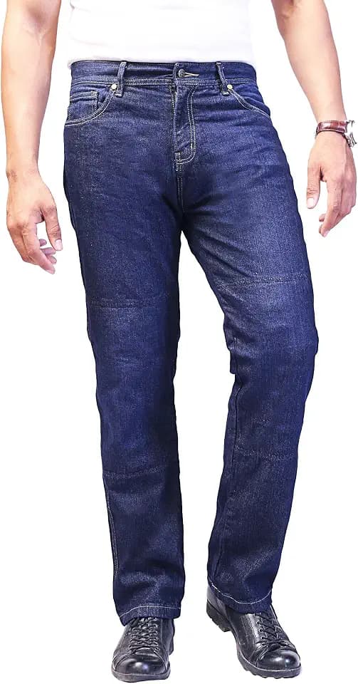 Motorrad-Kevlar-Jeans – Motorradhose/Kevlar-Jeans – Free Armous, 5006 Gr. blau