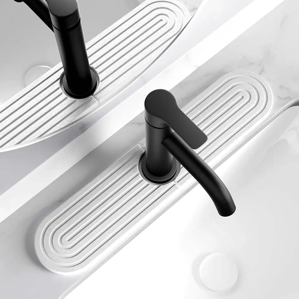 Faucet Mat for Kitchen Sink, Absorbent Stone Drying Mat, 17.7" x 3.9"