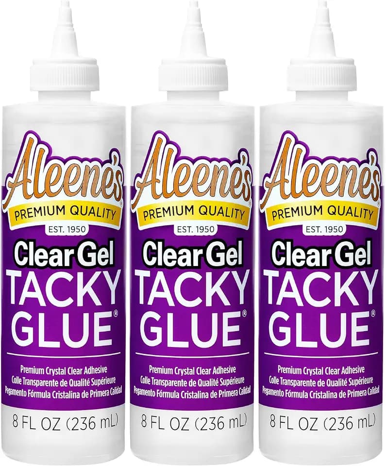 Aleene's Clear Gel Tacky Glue, Dries Clear, 8 fl oz 3-Pack