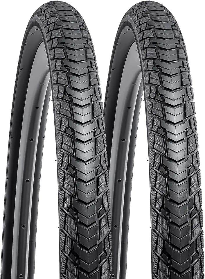 YUNSCM 700C Bike Tires 700x38C 40-622 Tires Premium Butyl, Fit for Gravel, Road, Hybrid Bike 700x36C 700x38C 28x1.50 Bicycle Tires 2-PCS (Y-1128)