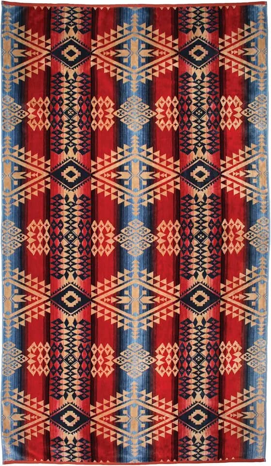 Pendleton Oversized Jacquard Spa Towel, 40 x 70 Inches, Soft Cotton Fabric