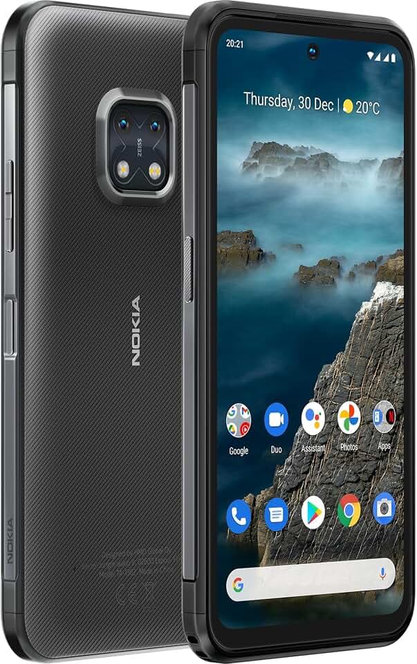 Nokia XR20, 6.67″ Full HD+ Display, 48MP Dual Kamera mit ZEISS-Optik, 15W Drahtlos- und 18W-Schnellladung, RAM 4GB/ ROM 64GB, Bedienbar mit nassen Händen und Handschuhen - Granite