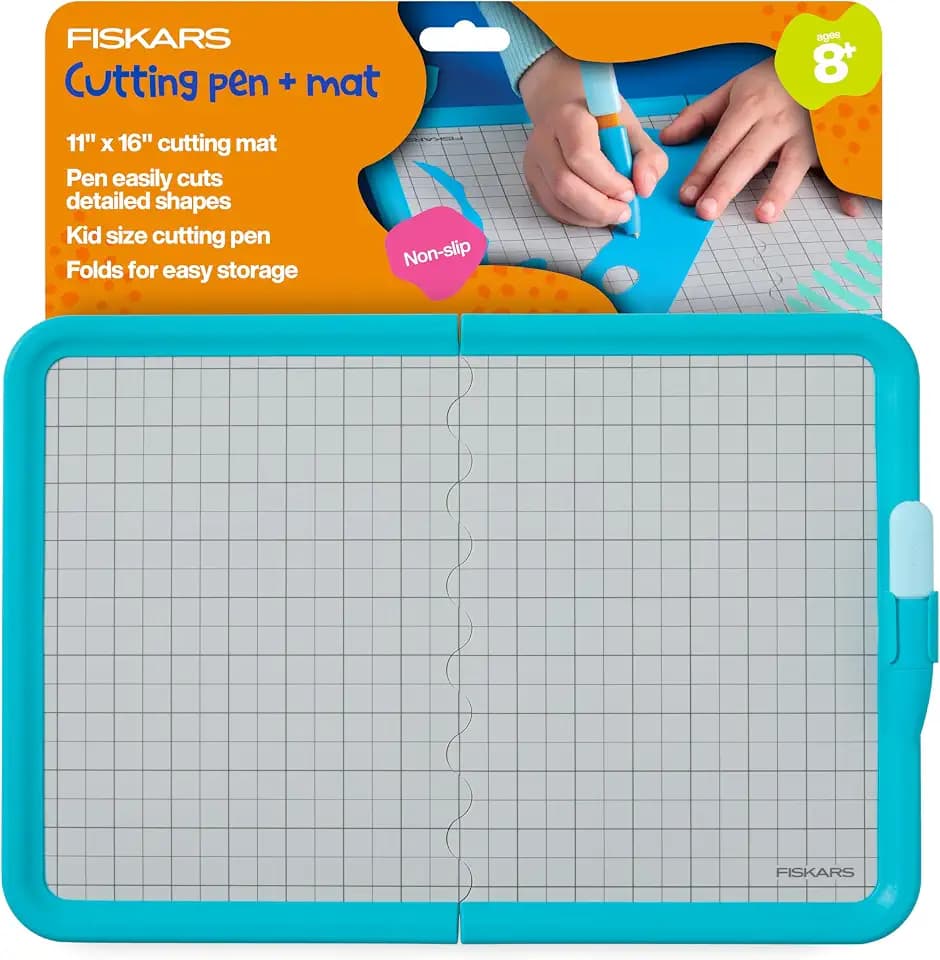 Fiskars Kids Cutting Pen with Foldable Non-Slip Mat