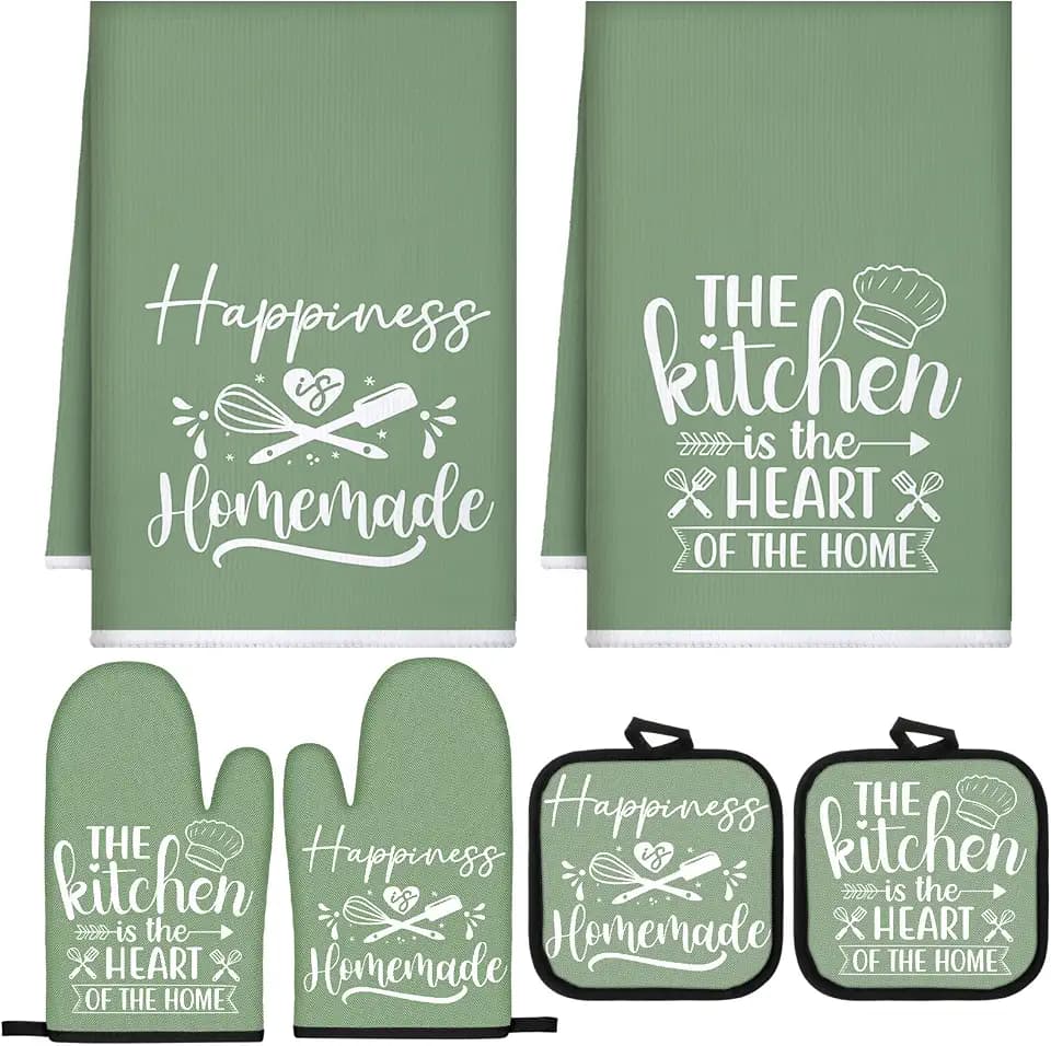 Sratte 6 Pcs Kitchen Decor Accessories Set, Kitchen, Sage Green