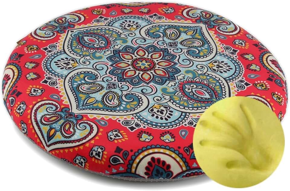 Sigmat Memory Foam Seat Cushion Anti-Slip Soft Round Stool Cushion Chair Pad 20 Inch Purple