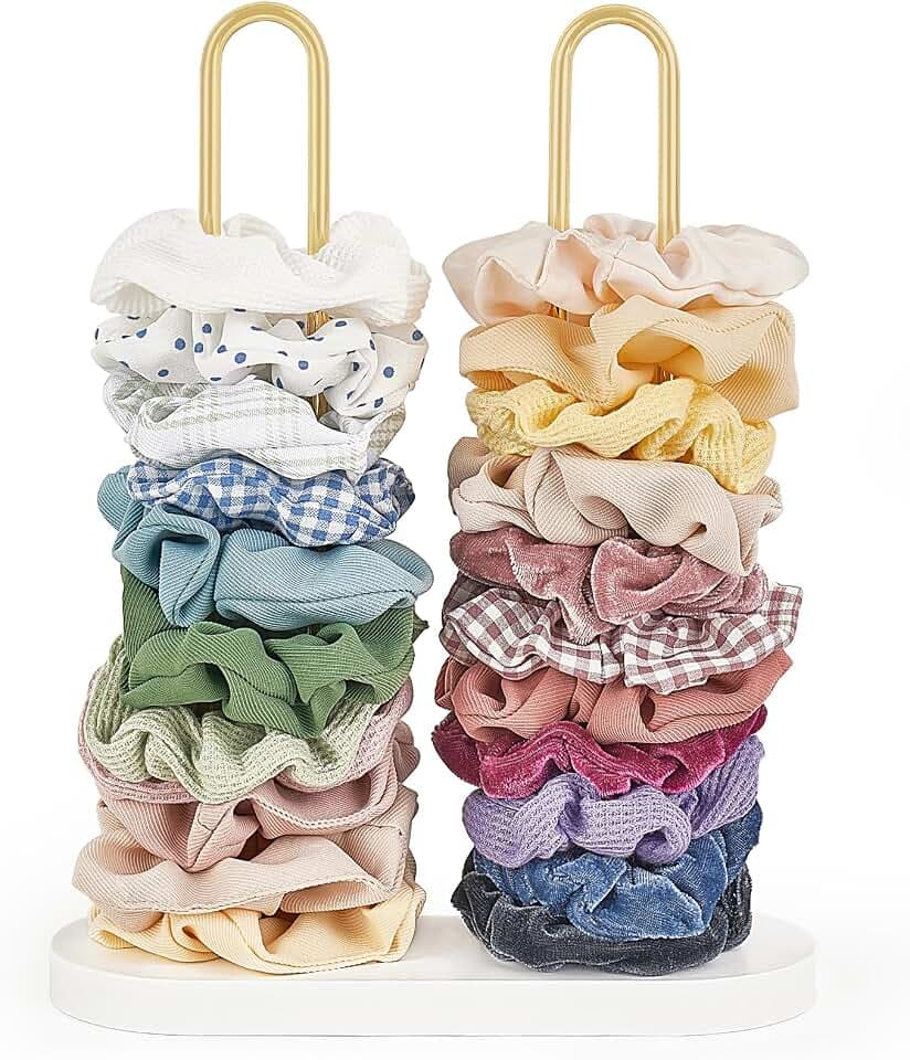 Dahey 2 Tier Scrunchie Holder Organizer for Girls, Storage 50-70 Scrunchies