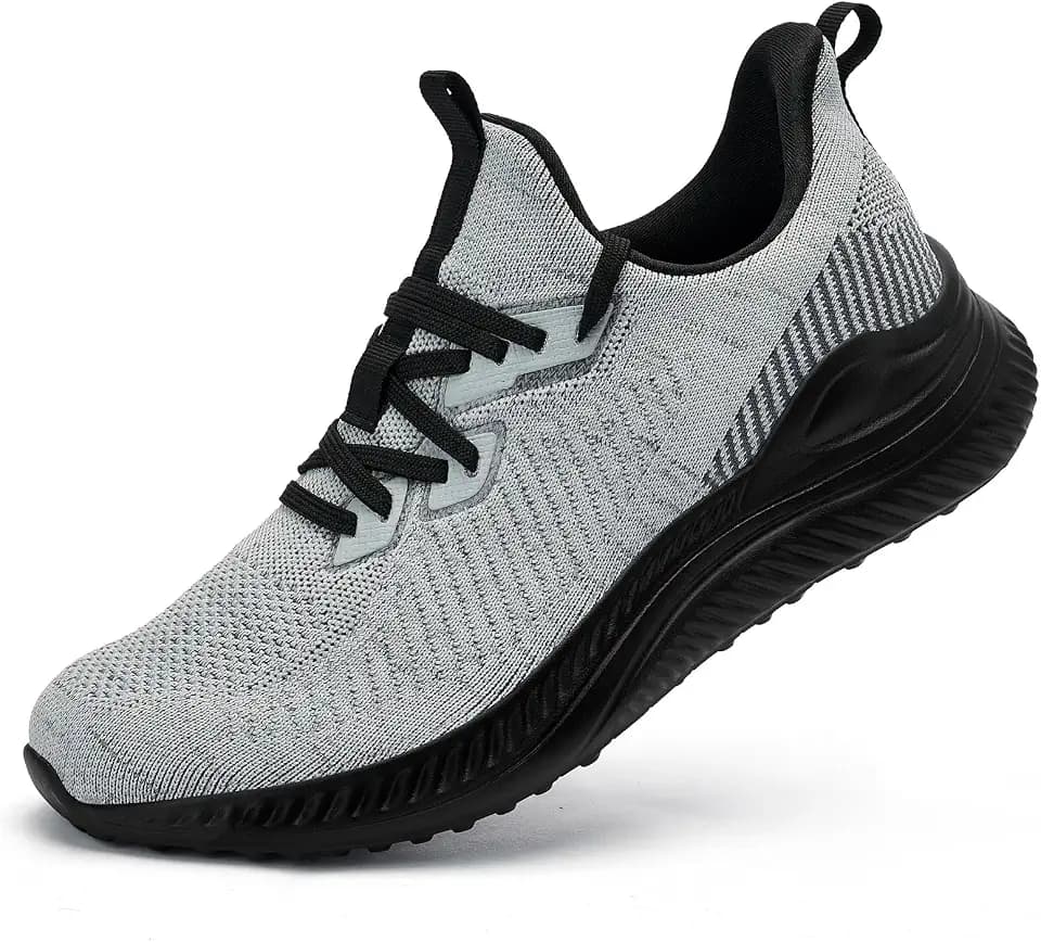 Slow Man Mens Walking Sneakers Wide Width Slip on Tennis Shoes,Lightweight Breathable Running Shoes,Ideal for Athletic Workout Gym Jogging and Casual Wear