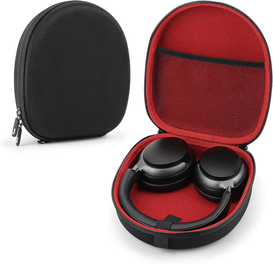 Linkidea Kopfhörer-Tragetasche kompatibel mit Bose QuietComfort 45, QC35 II, QC35, MDR-ZX110, Skullcandy Crusher Evo Case, schützende Hartschalen-Reisetasche mit Kabel, Aufbewahrung des Ladegeräts