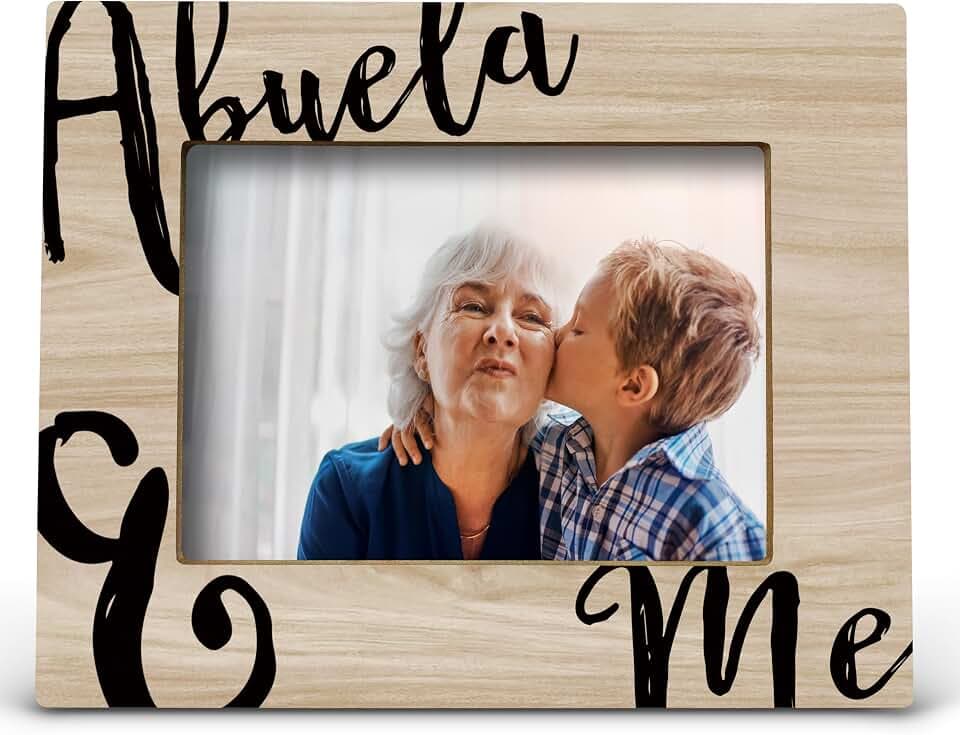 FONDCANYON Abuela & Me Picture Frame, Grandma Gift for Mother's Day, Birthday, Christmas from Grandkids (5x7 Inch)