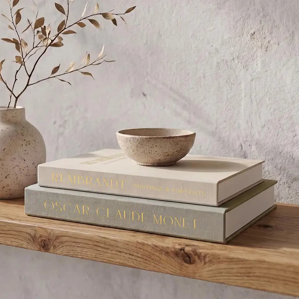 ZICOTO Beautiful Decorative Books Set of 2 for Your Coffee Table & Shelf