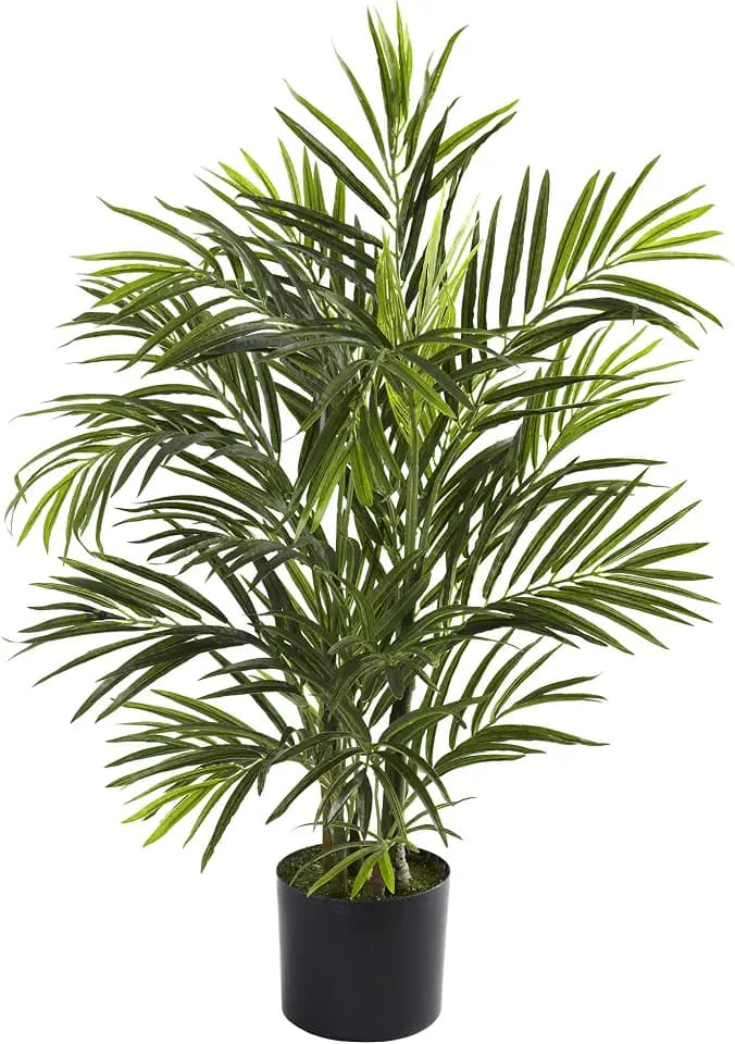 Nearly Natural 2.5 ft Artificial Areca Palm UV-Resistant Indoor Outdoor