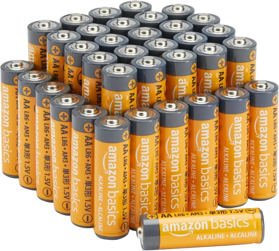 Amazon Basics AA-Alkali-Hochleistungsbatterien, 1,5 V, 10 Jahre lagerfähig, 36 Stück