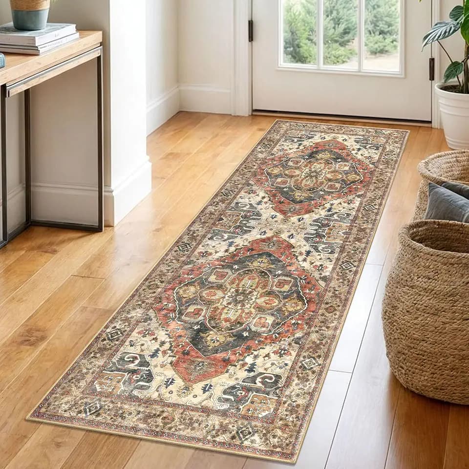 SIILOOM 2x6 Washable Runner Rug, Non Slip Soft Area Rug for Hallway Kitchen