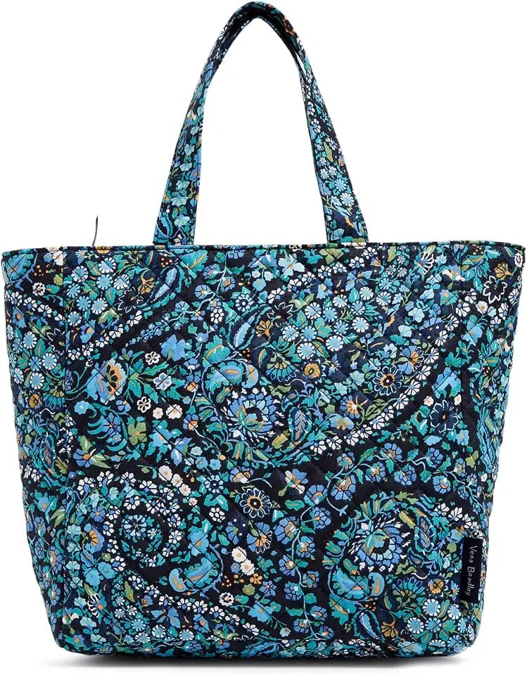 Vera Bradley Women's Cotton Lunch Tote Lunch Box, Dreamer Paisley - Recycled Cotton, One Size