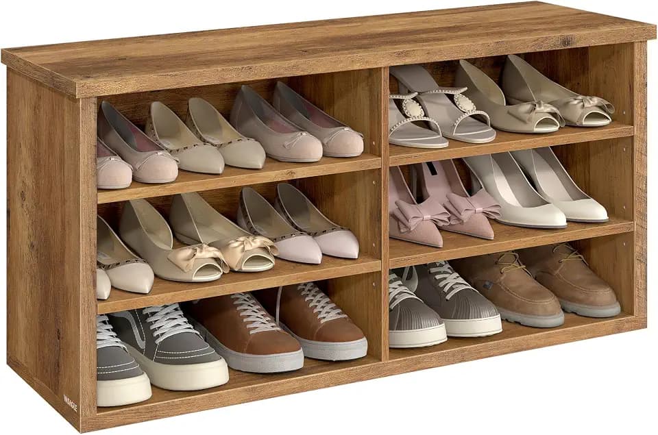 VASAGLE Shoe Bench, Storage Bench, 11.6 x 39.4 x 19.7 Inches