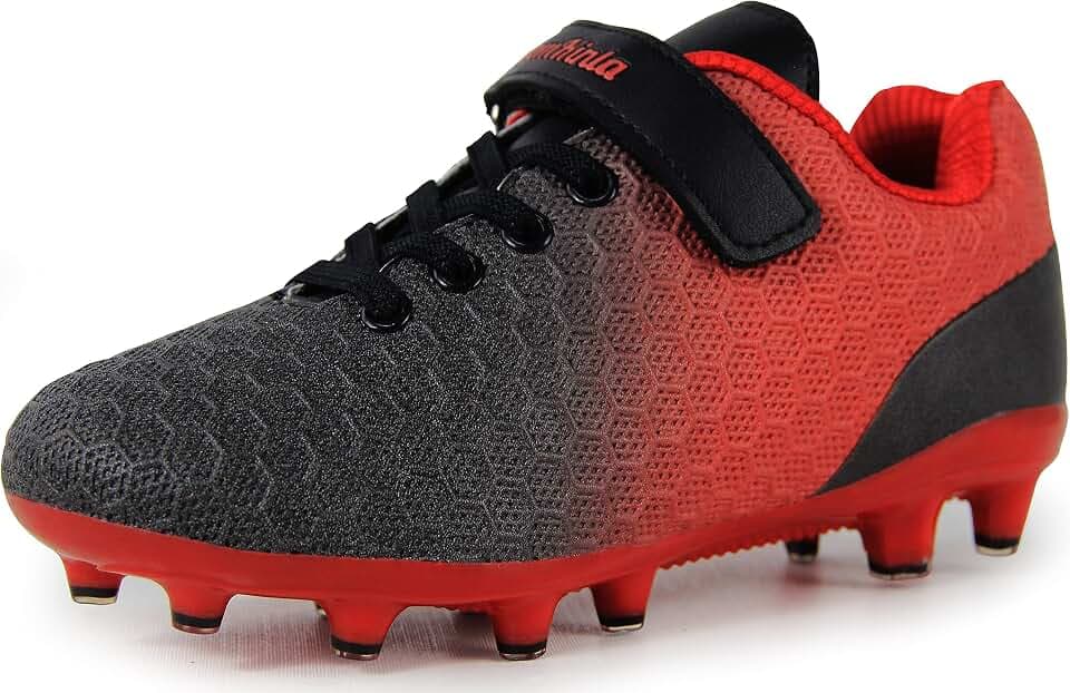 BomKinta Kids Soccer Cleats Firm Ground Athletic Outdoor Football Shoes