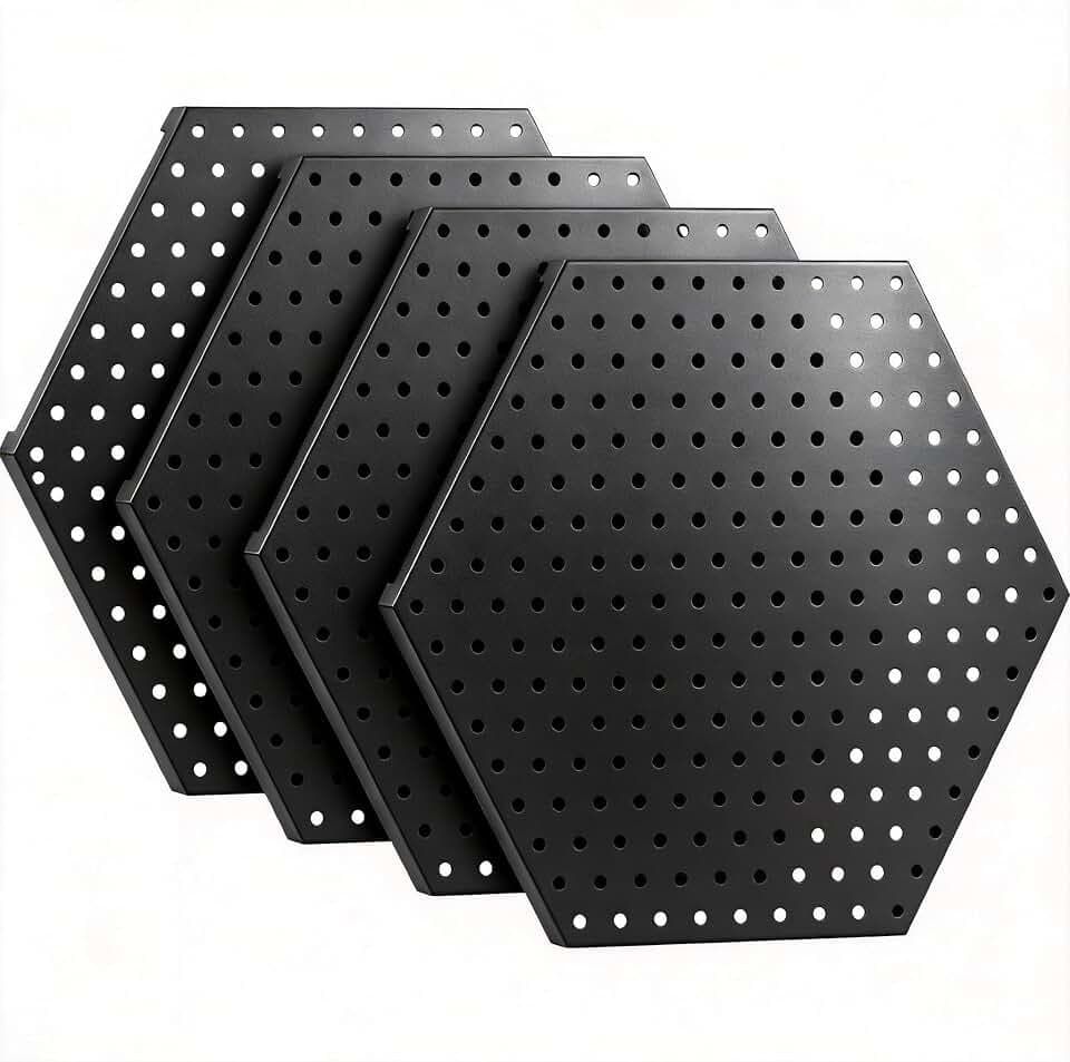 15x17 Heavy Duty Metal Pegboard Panel 4-Pack