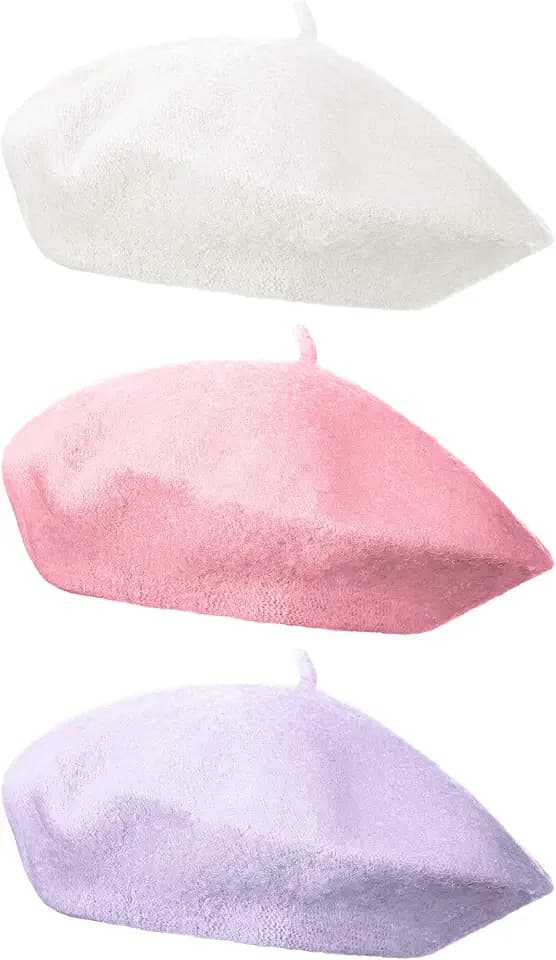 3/6 Pcs Beret Hats for Women