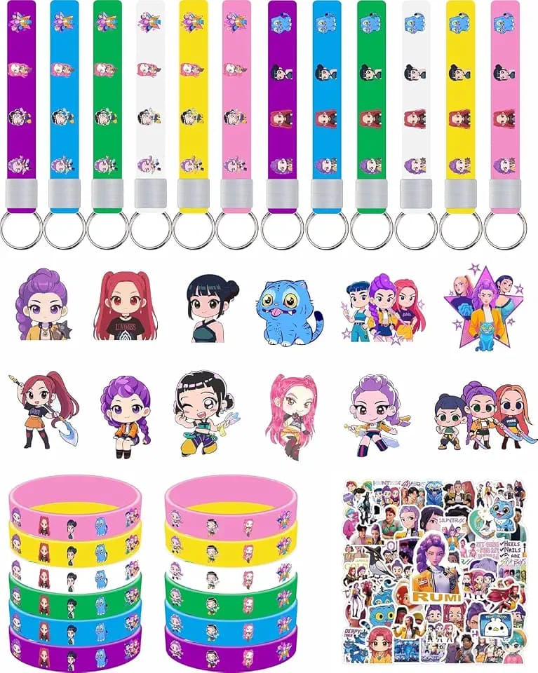 Demon Movie Hunters Birthday Party Supplies, 86pcs Birthday Party
