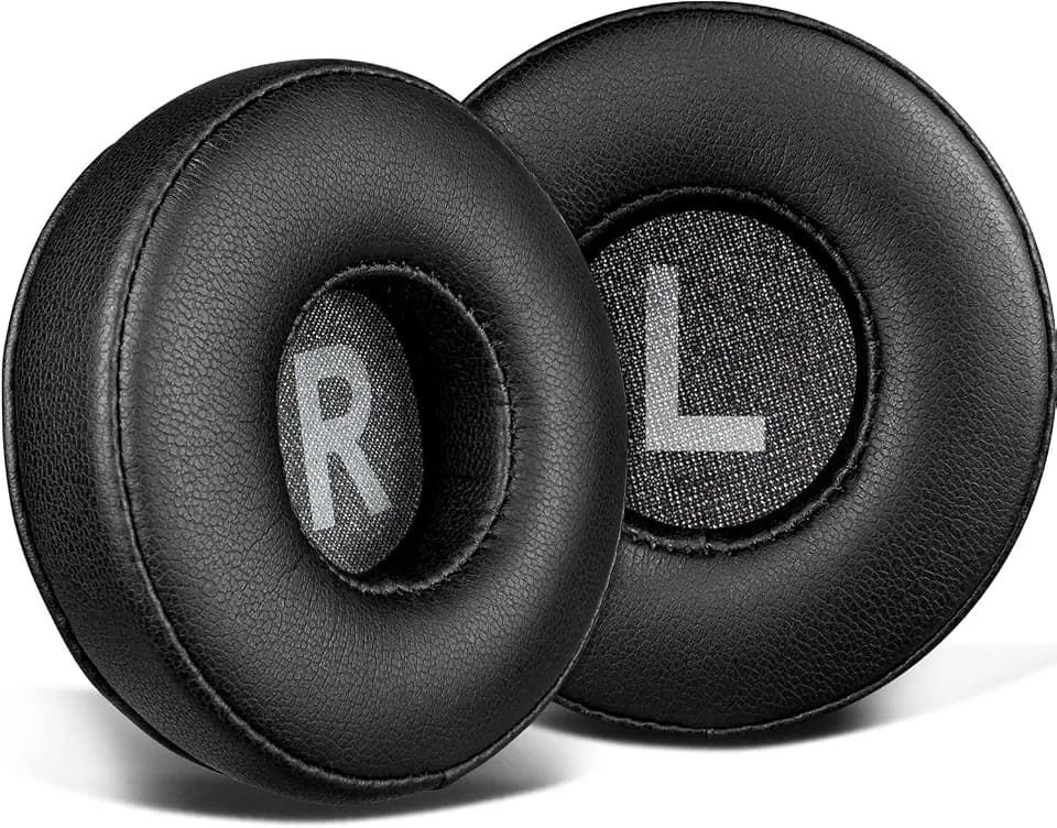 SOULWIT Ersatzpolster Ersatz Ohrpolster für AKG Y50/Y50BT/Y55/K618/K619 On-Ear Kopfhörer, Polster mit weicherem Proteinleder, hochdichter Geräuschisolierungsschaum