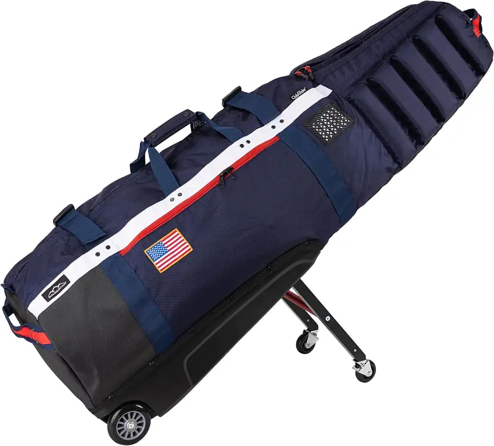 Sun Mountain ClubGlider Meridian Golf Travel Bag, 4-Wheel Rolling Retractable-Leg System