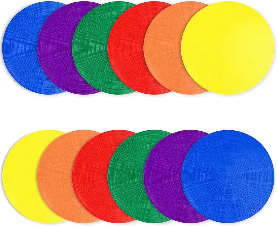12 Pcs 9 Inch Agility Cones, Multiple Color