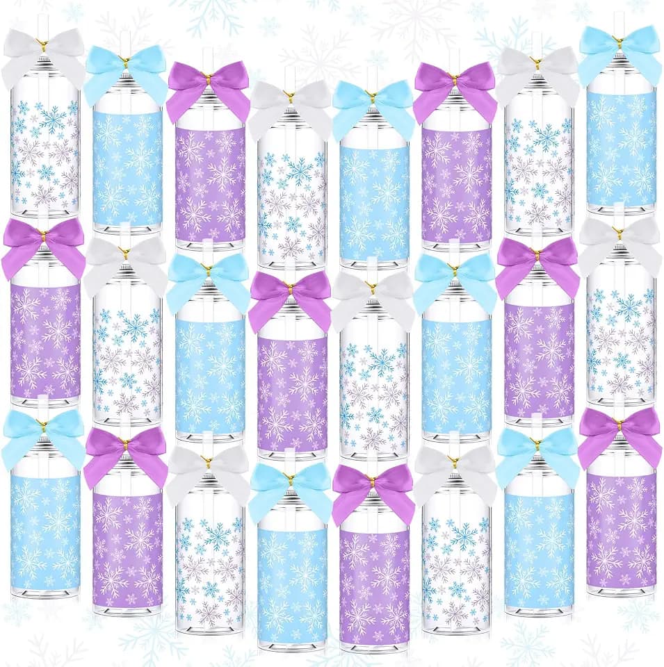 Skylety 24 Pcs Snowflake Birthday Party Favors 13.5 oz