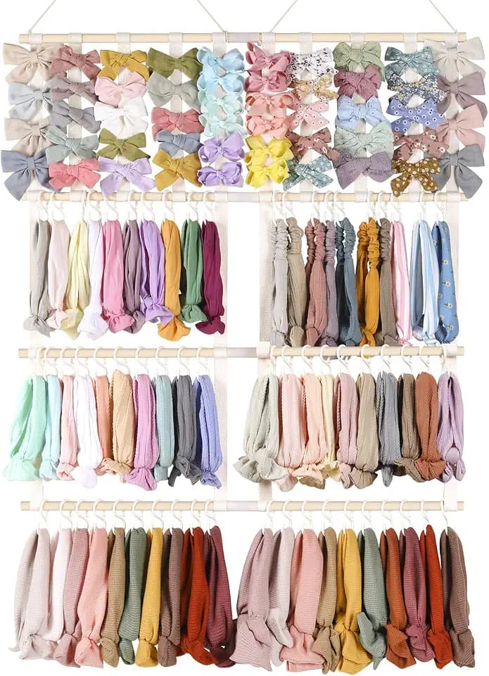 POVETIRE Headband Holder Bows Organizer for Girls Large Storage Capacity