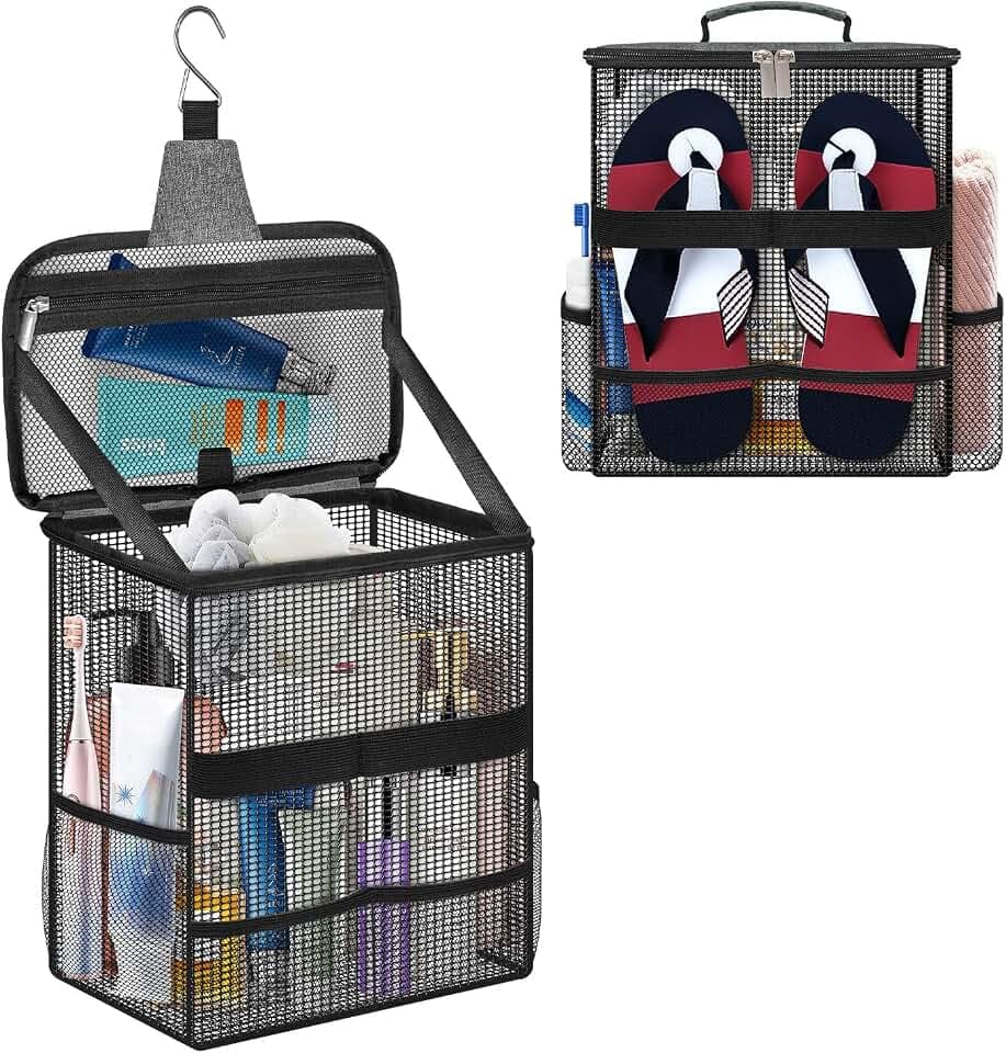 Boczif Shower Bag Mesh Caddy, Toiletry Bags Shower Caddy Portable