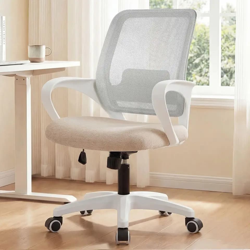 NEO CHAIR Home Office Desk Chair Ergonomic Mesh with Lumbar Support, Beige