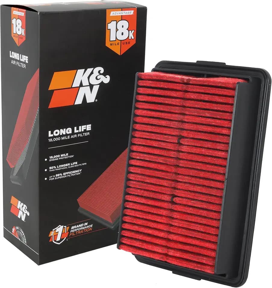 K&N Motorluftfilter:Lange Lebensdauer 18000km Ersatzluftfilter:Kompatibel mit Hyundai/Kia L3/L4 2017-2019 (Elanta, i30, Kona, Veloster, Cee d, Forte), KNA-5050